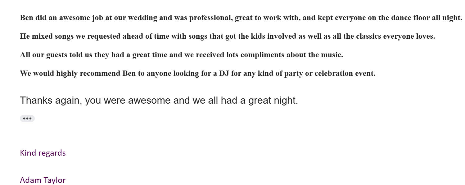 Mr &amp; Mrs Taylor Wedding